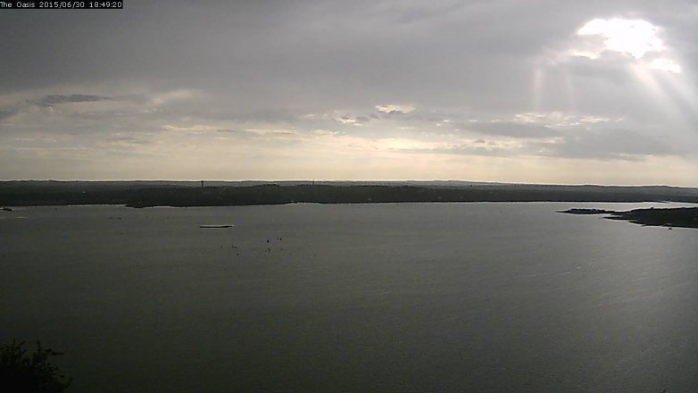 Lake Travis webcam, June 30, 2015 5:55 PM CT