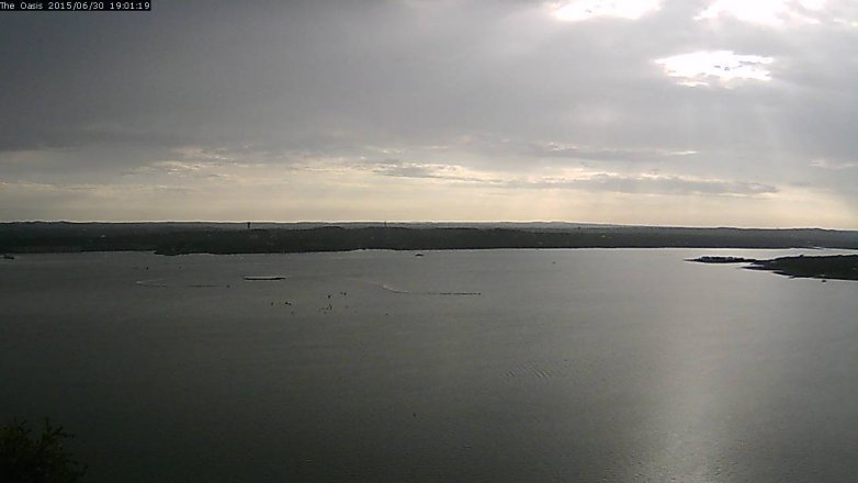 Lake Travis webcam, June 30, 2015 6:05 PM CT