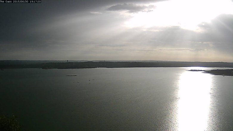 Lake Travis webcam, June 30, 2015 6:25 PM CT