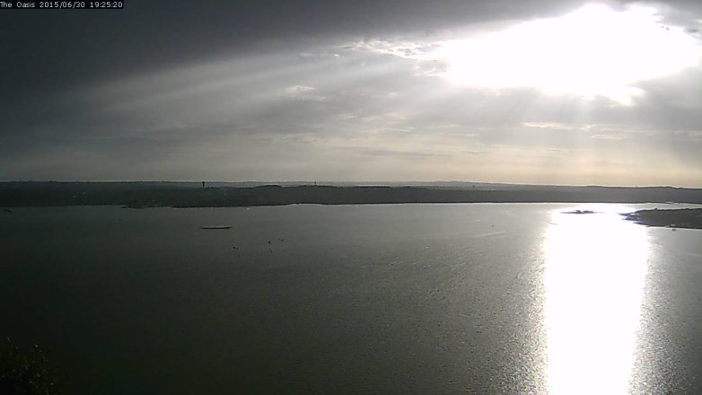 Lake Travis webcam, June 30, 2015 6:35 PM CT