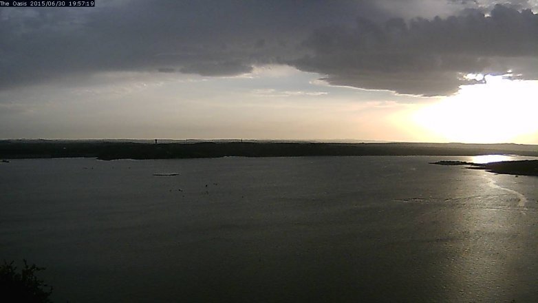 Lake Travis webcam, June 30, 2015 7:05 PM CT