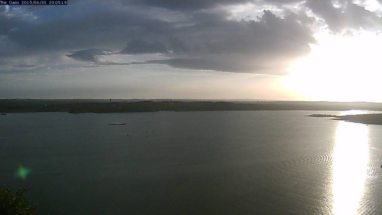 Lake Travis webcam, June 30, 2015 7:10 PM CT