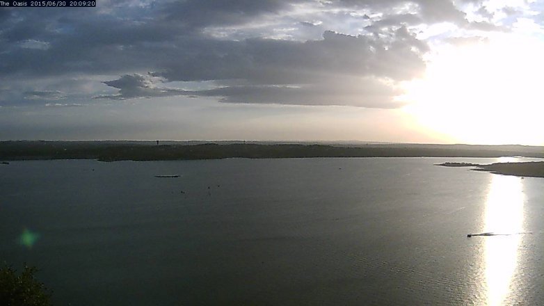 Lake Travis webcam, June 30, 2015 7:15 PM CT