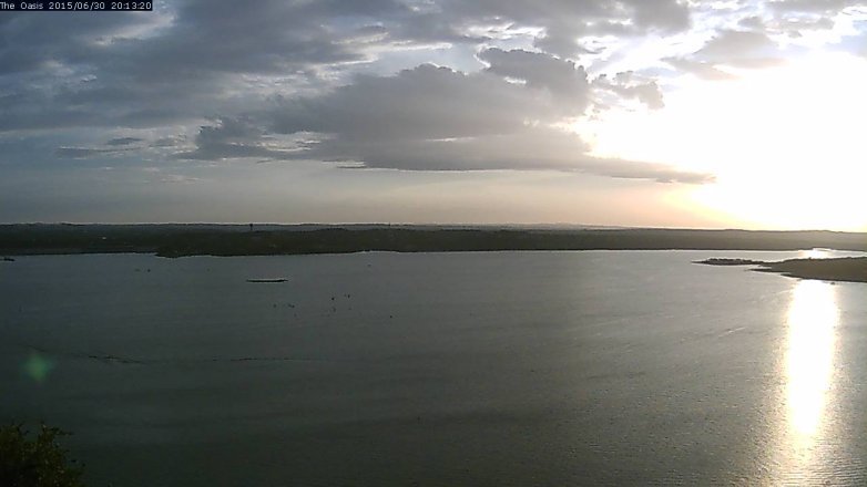 Lake Travis webcam, June 30, 2015 7:20 PM CT