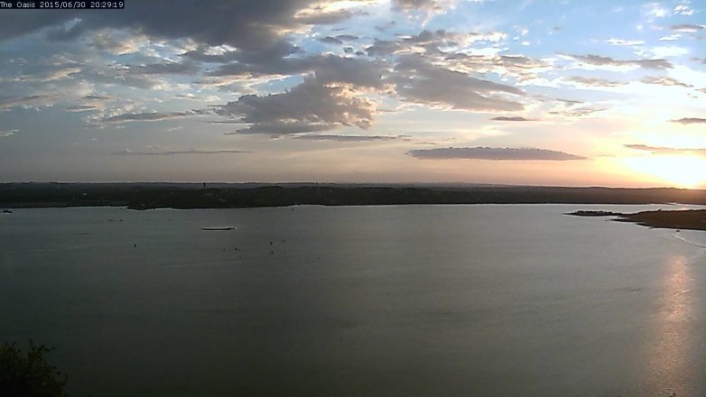 Lake Travis webcam, June 30, 2015 7:35 PM CT