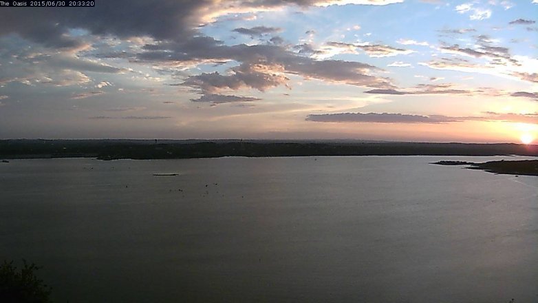 Lake Travis webcam, June 30, 2015 7:40 PM CT