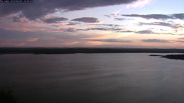 Lake Travis webcam, June 30, 2015 7:50 PM CT