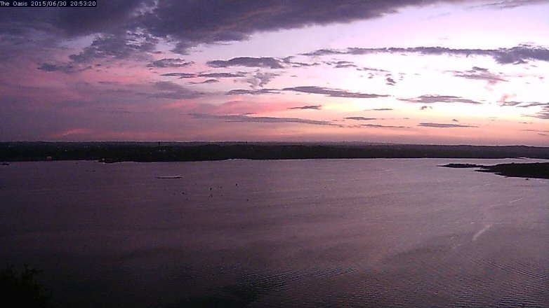 Lake Travis webcam, June 30, 2015 8:00 PM CT