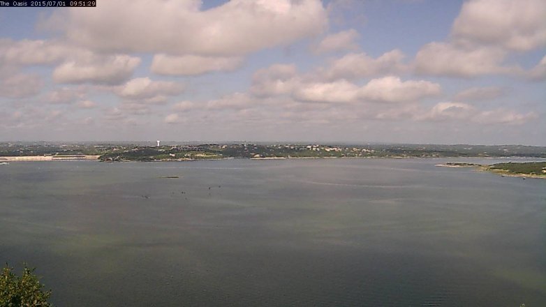 Lake Travis webcam, July 1, 2015 9:00 AM CT