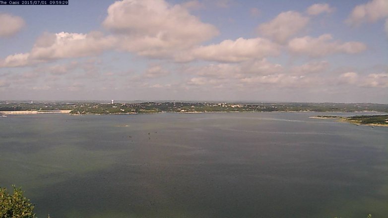 Lake Travis webcam, July 1, 2015 9:05 AM CT