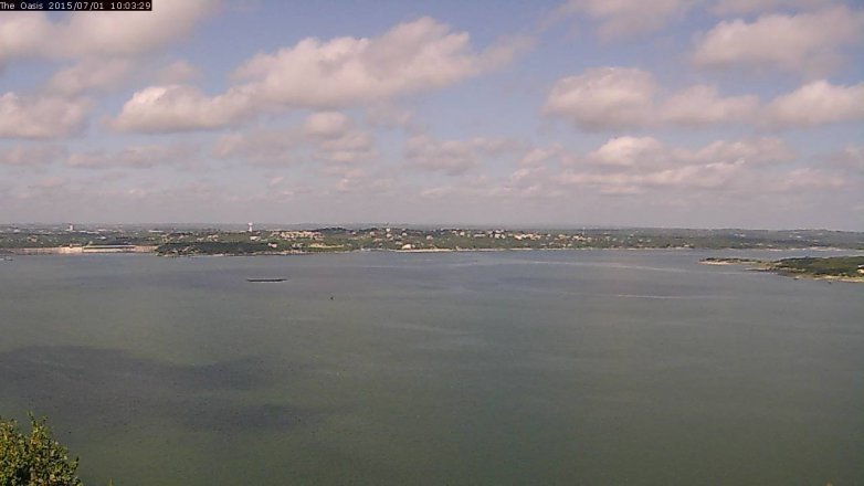 Lake Travis webcam, July 1, 2015 9:10 AM CT