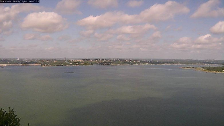 Lake Travis webcam, July 1, 2015 9:15 AM CT