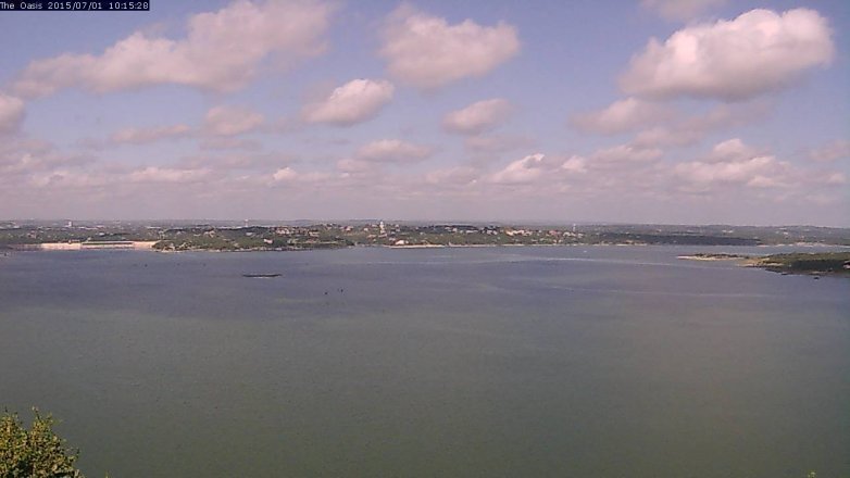 Lake Travis webcam, July 1, 2015 9:20 AM CT