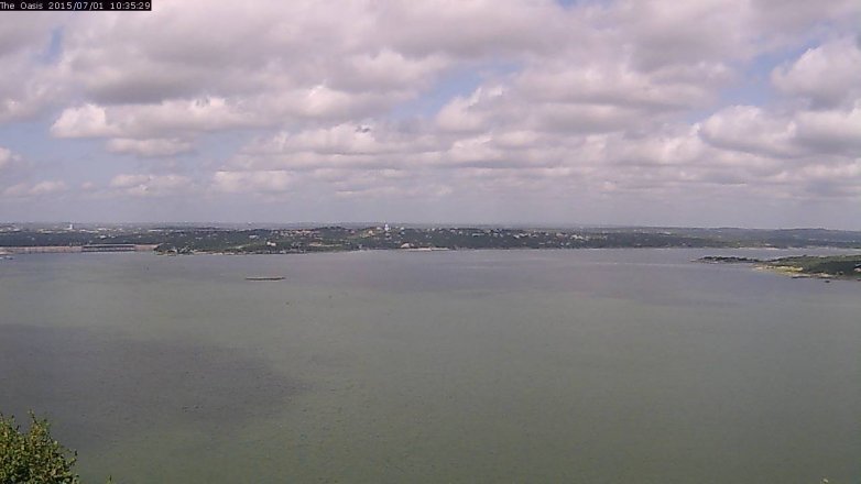 Lake Travis webcam, July 1, 2015 9:40 AM CT
