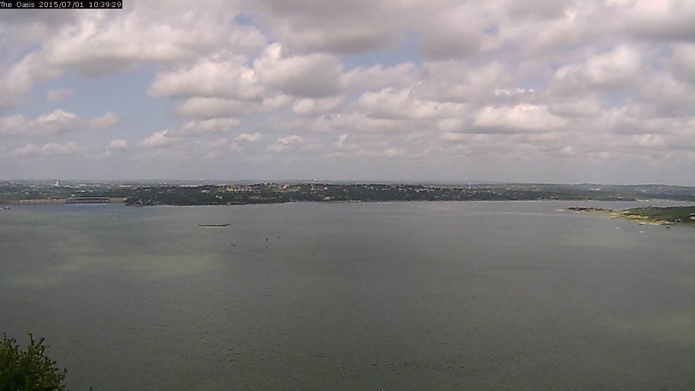 Lake Travis webcam, July 1, 2015 9:45 AM CT