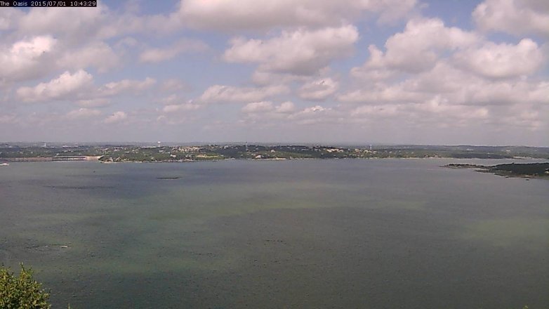 Lake Travis webcam, July 1, 2015 9:50 AM CT
