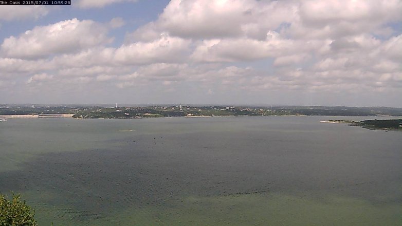 Lake Travis webcam, July 1, 2015 10:05 AM CT
