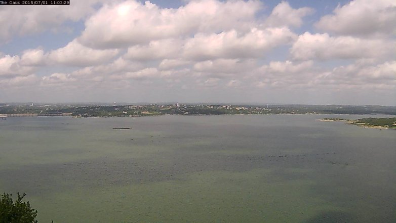 Lake Travis webcam, July 1, 2015 10:10 AM CT