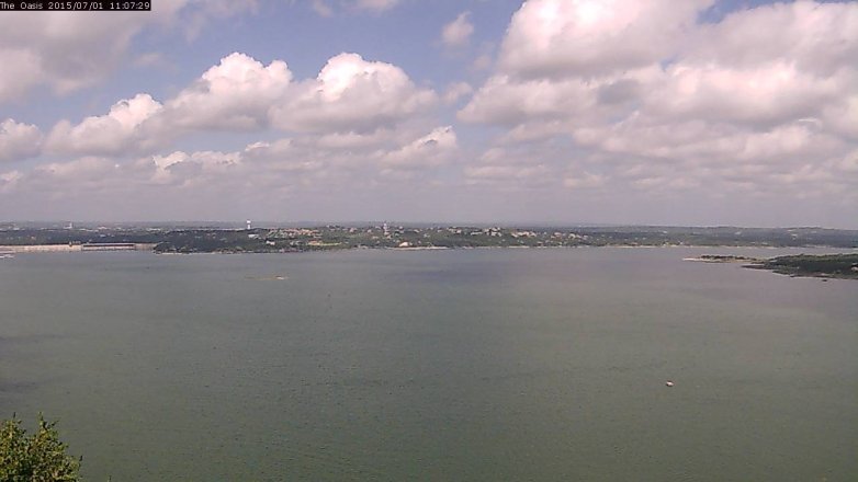 Lake Travis webcam, July 1, 2015 10:15 AM CT
