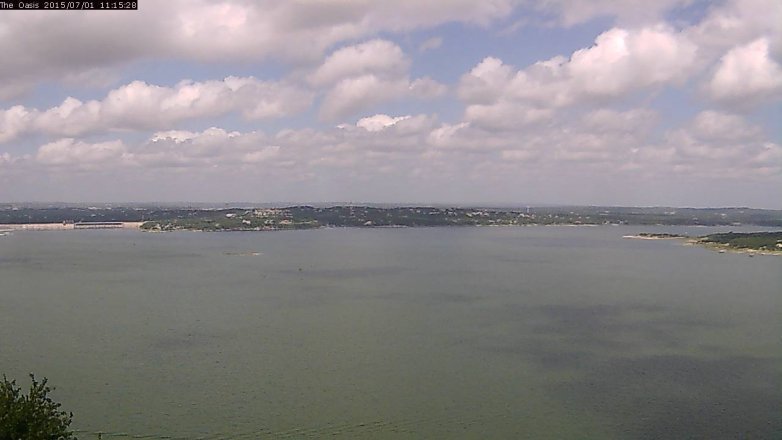 Lake Travis webcam, July 1, 2015 10:25 AM CT