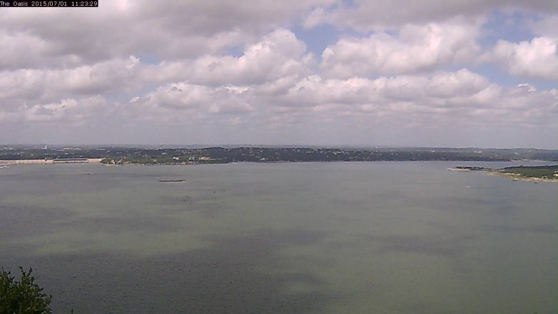 Lake Travis webcam, July 1, 2015 10:30 AM CT