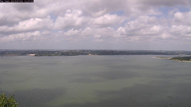 Lake Travis webcam, July 1, 2015 10:35 AM CT