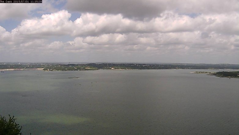 Lake Travis webcam, July 1, 2015 10:40 AM CT