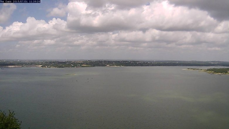 Lake Travis webcam, July 1, 2015 10:45 AM CT