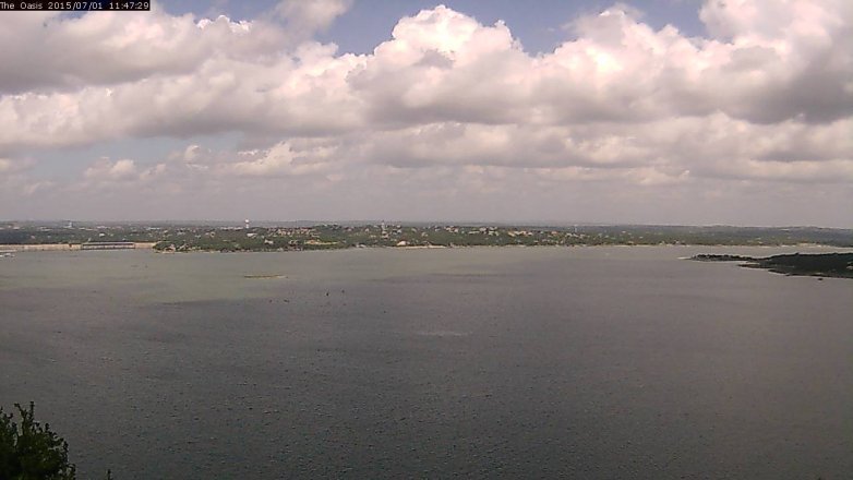 Lake Travis webcam, July 1, 2015 10:55 AM CT