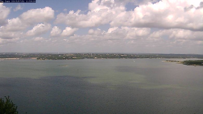 Lake Travis webcam, July 1, 2015 11:05 AM CT