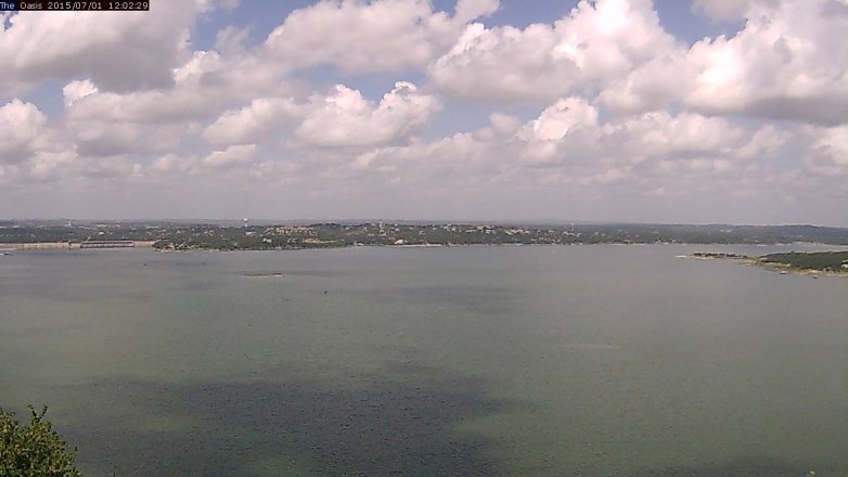 Lake Travis webcam, July 1, 2015 11:10 AM CT
