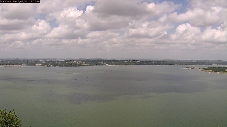 Lake Travis webcam, July 1, 2015 11:15 AM CT
