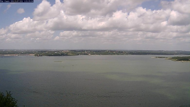 Lake Travis webcam, July 1, 2015 11:20 AM CT