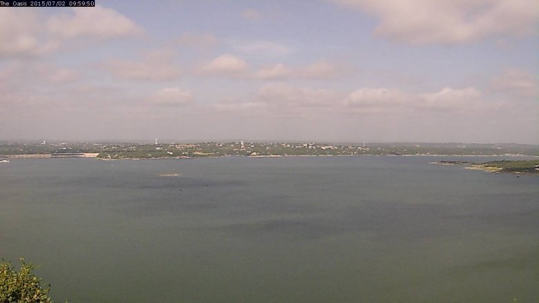 Lake Travis webcam, July 2, 2015 9:05 AM CT