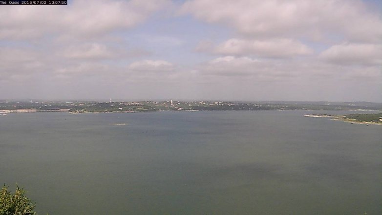 Lake Travis webcam, July 2, 2015 9:15 AM CT