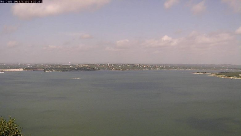 Lake Travis webcam, July 2, 2015 9:35 AM CT
