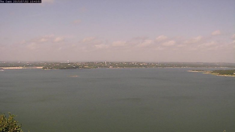 Lake Travis webcam, July 2, 2015 9:50 AM CT
