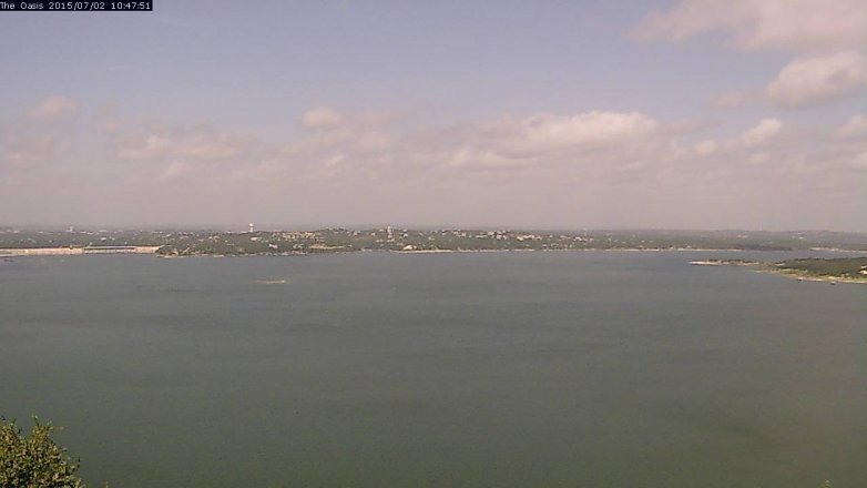 Lake Travis webcam, July 2, 2015 9:55 AM CT