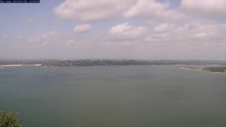 Lake Travis webcam, July 2, 2015 10:00 AM CT