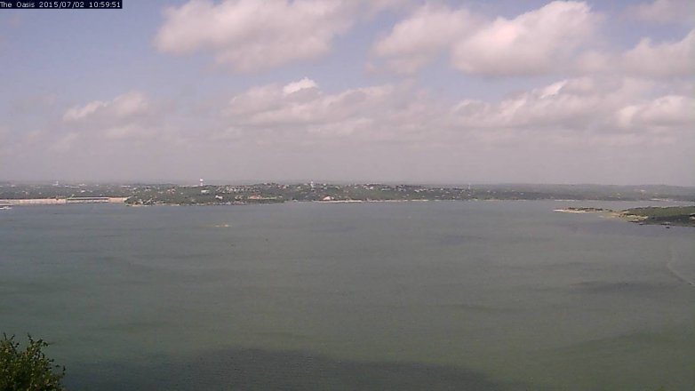 Lake Travis webcam, July 2, 2015 10:05 AM CT