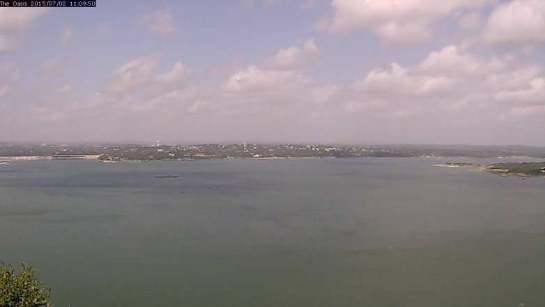 Lake Travis webcam, July 2, 2015 10:15 AM CT