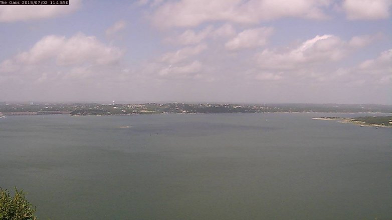 Lake Travis webcam, July 2, 2015 10:20 AM CT