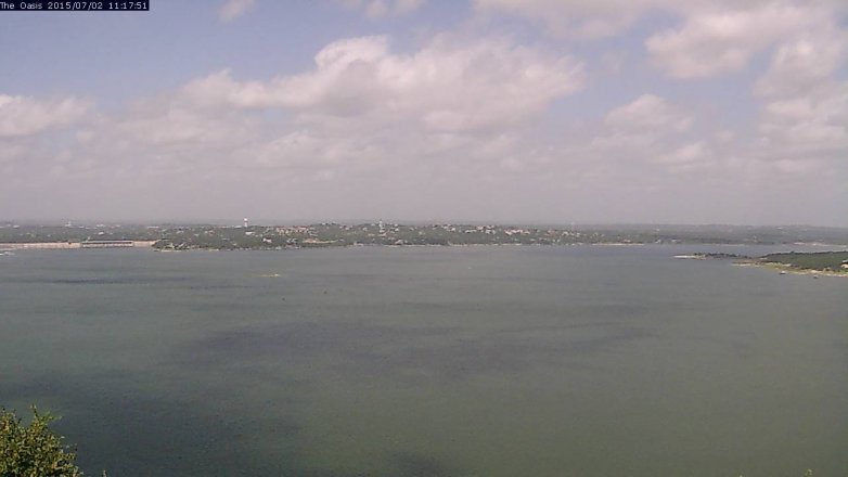 Lake Travis webcam, July 2, 2015 10:25 AM CT