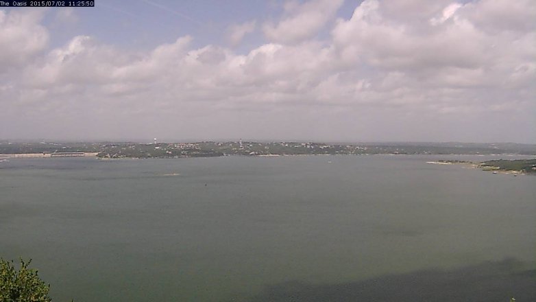 Lake Travis webcam, July 2, 2015 10:30 AM CT
