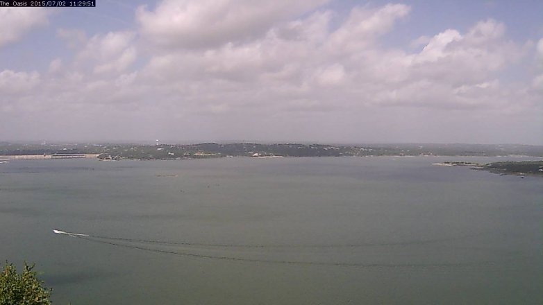 Lake Travis webcam, July 2, 2015 10:35 AM CT