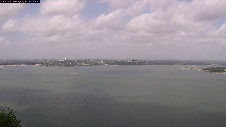 Lake Travis webcam, July 2, 2015 10:40 AM CT