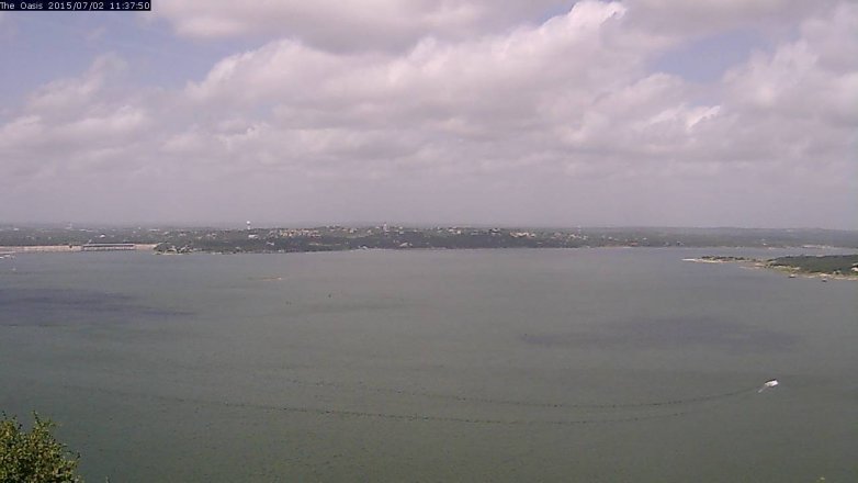Lake Travis webcam, July 2, 2015 10:45 AM CT