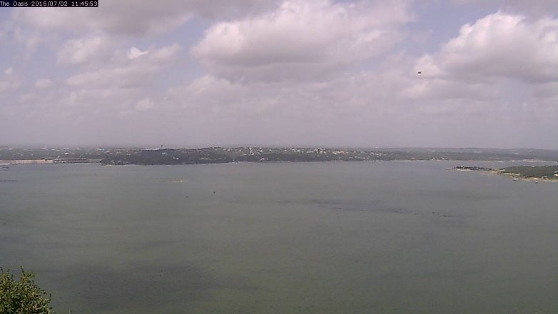 Lake Travis webcam, July 2, 2015 10:50 AM CT