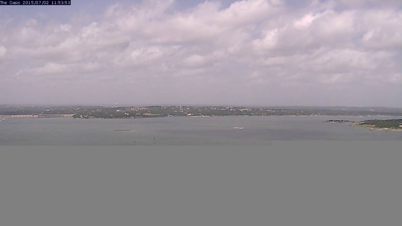 Lake Travis webcam, July 2, 2015 11:00 AM CT