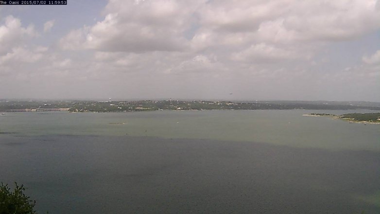 Lake Travis webcam, July 2, 2015 11:05 AM CT